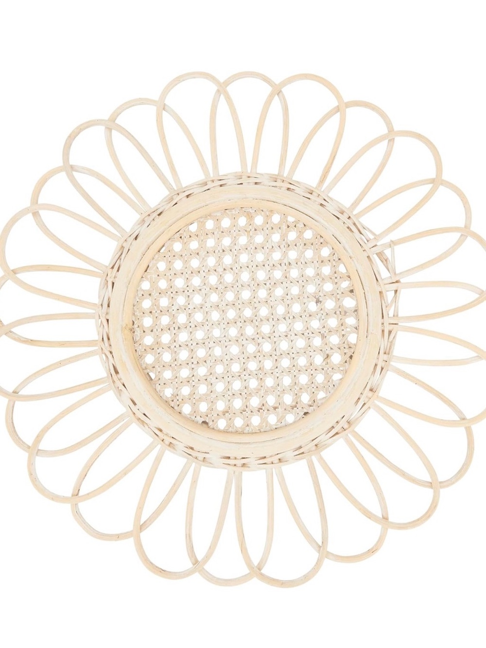 Natural Rattan Sunburst Wall Decor - natural beige 15 inch Round set of 12